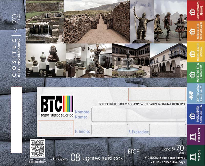 Boleto turistico Cusco Parcial 2