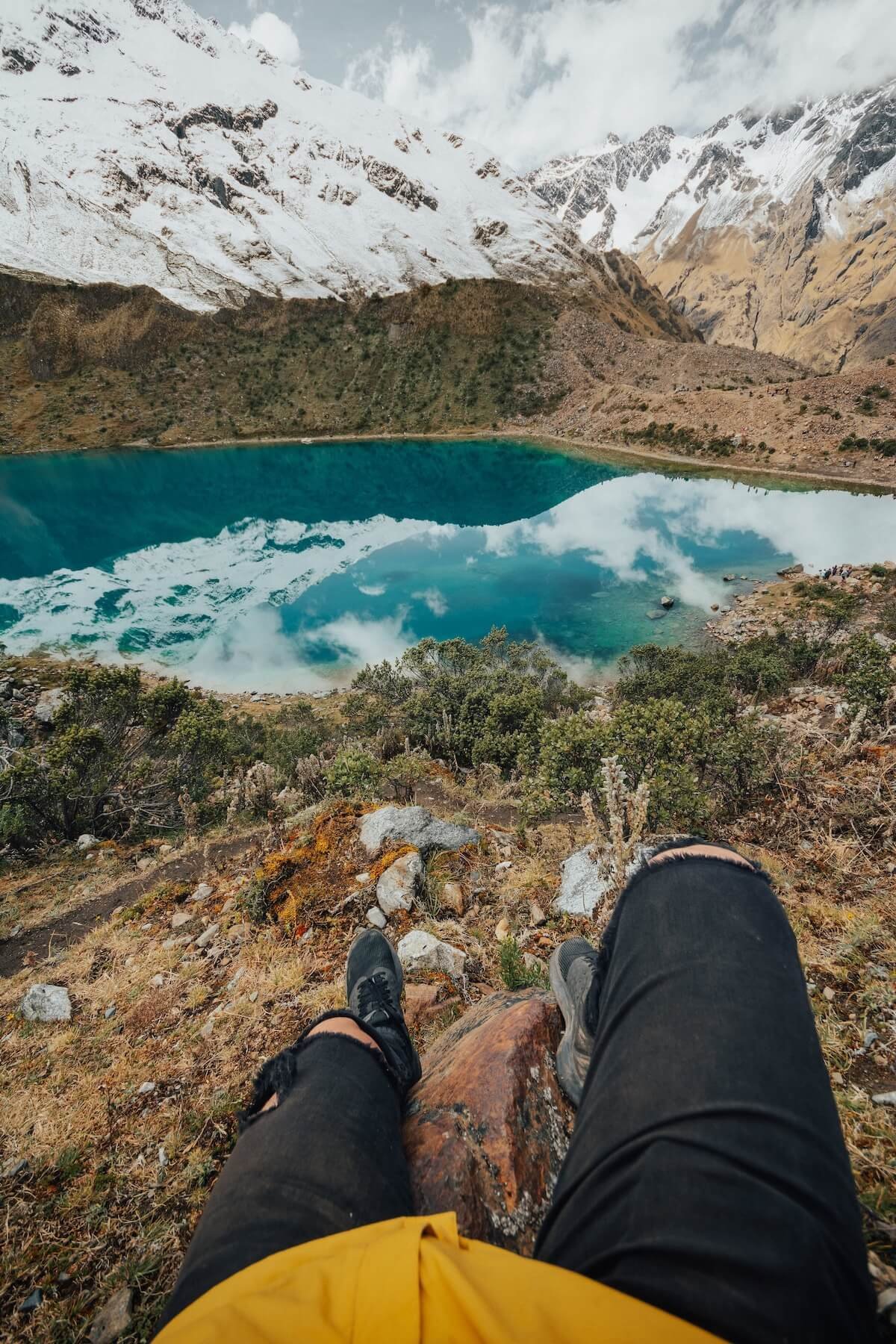 Photo de Laguna Humantay con viajero