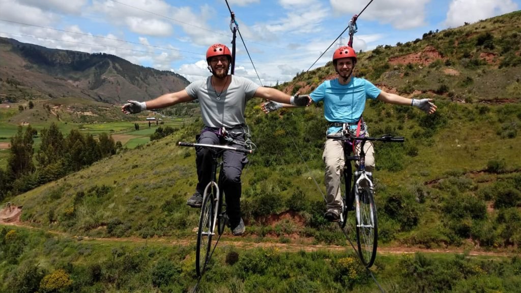 Skybike Cusco - photo in the middle of the line